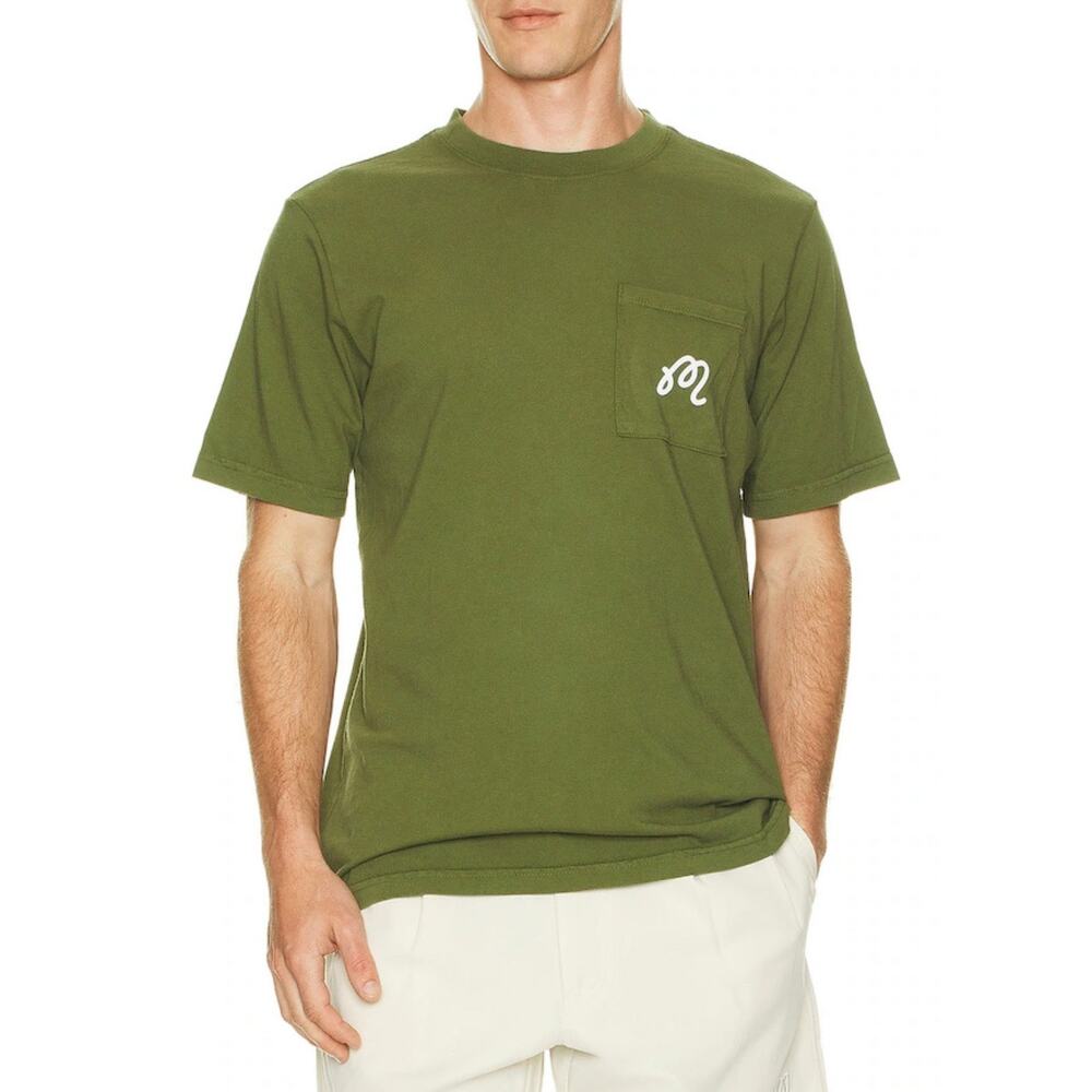 Malbon Gelato Stand Cypress Green Pocket Tee Small NEW Cotton Short Sleeve Shirt